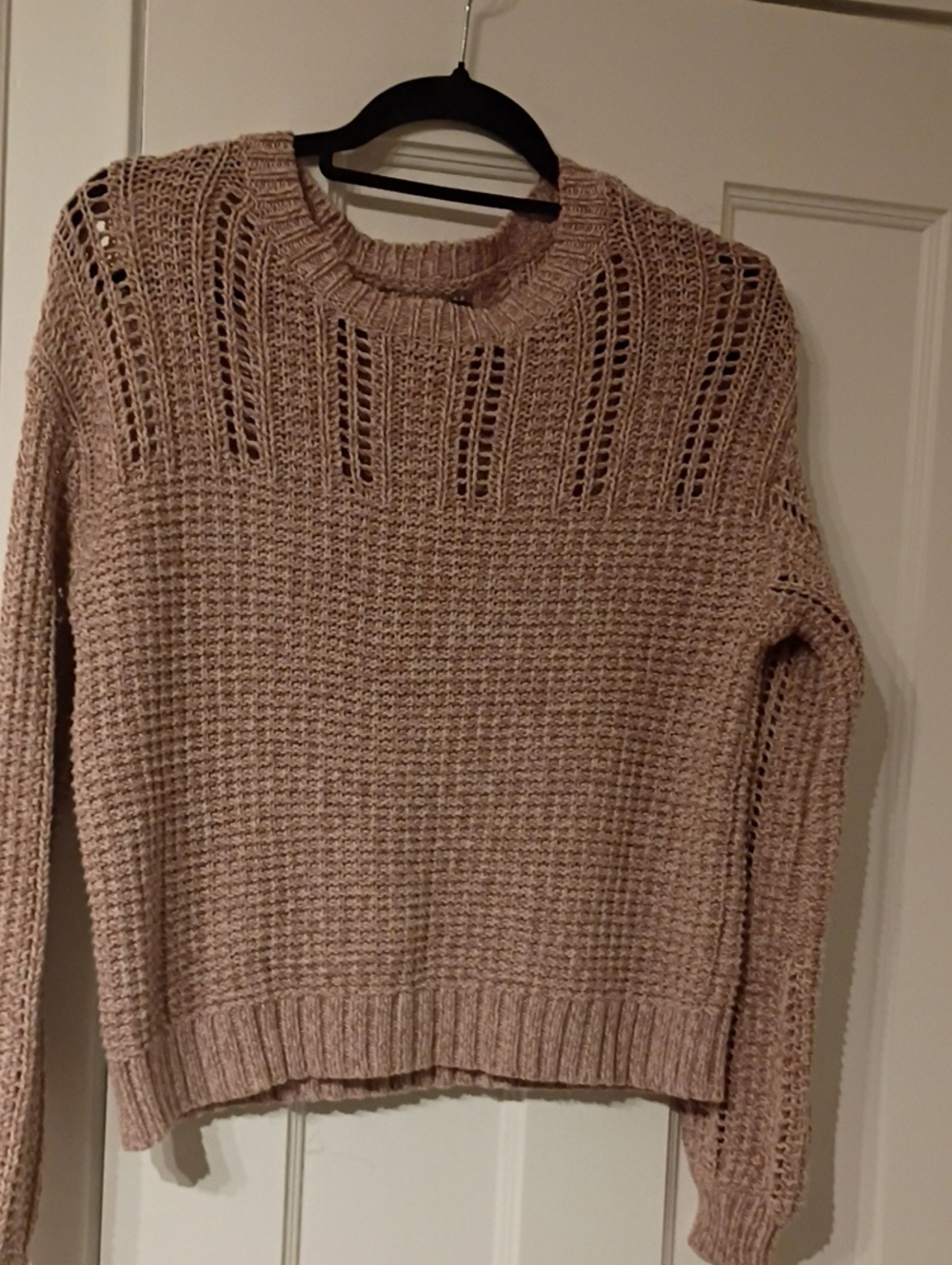 American Eagle Pink Knit Crew Neck Sweater